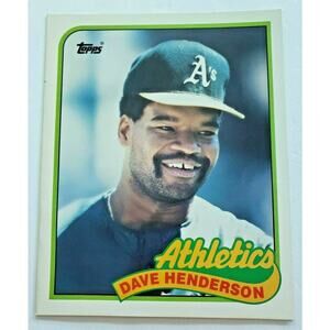 1989 Topps Dave Henderson Baseball Duo-Tang School Paper Pocket Folder New